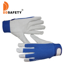 Hot-Selling Pig Grain Leather Driving Gloves with Elastic Cuff